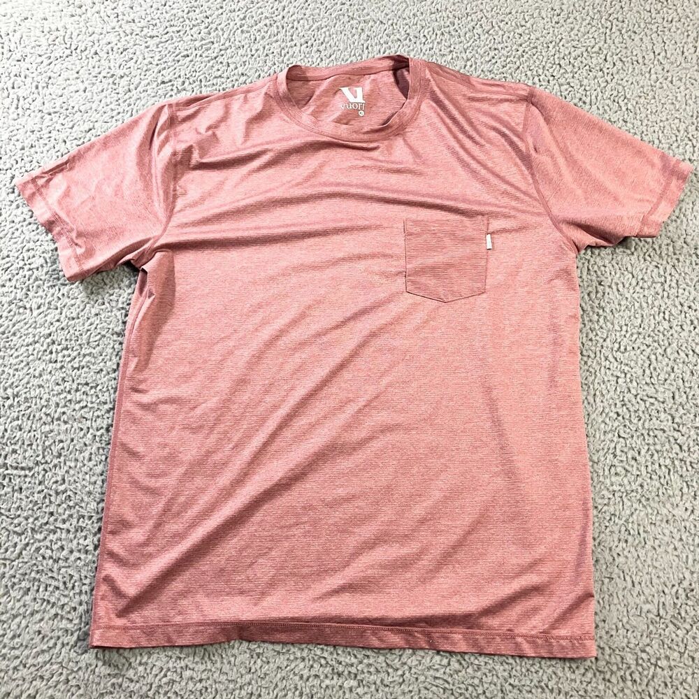 Vuori Shirt Mens XL Tradewind Red Pocket Tee Performance Gym Stretch Activewear